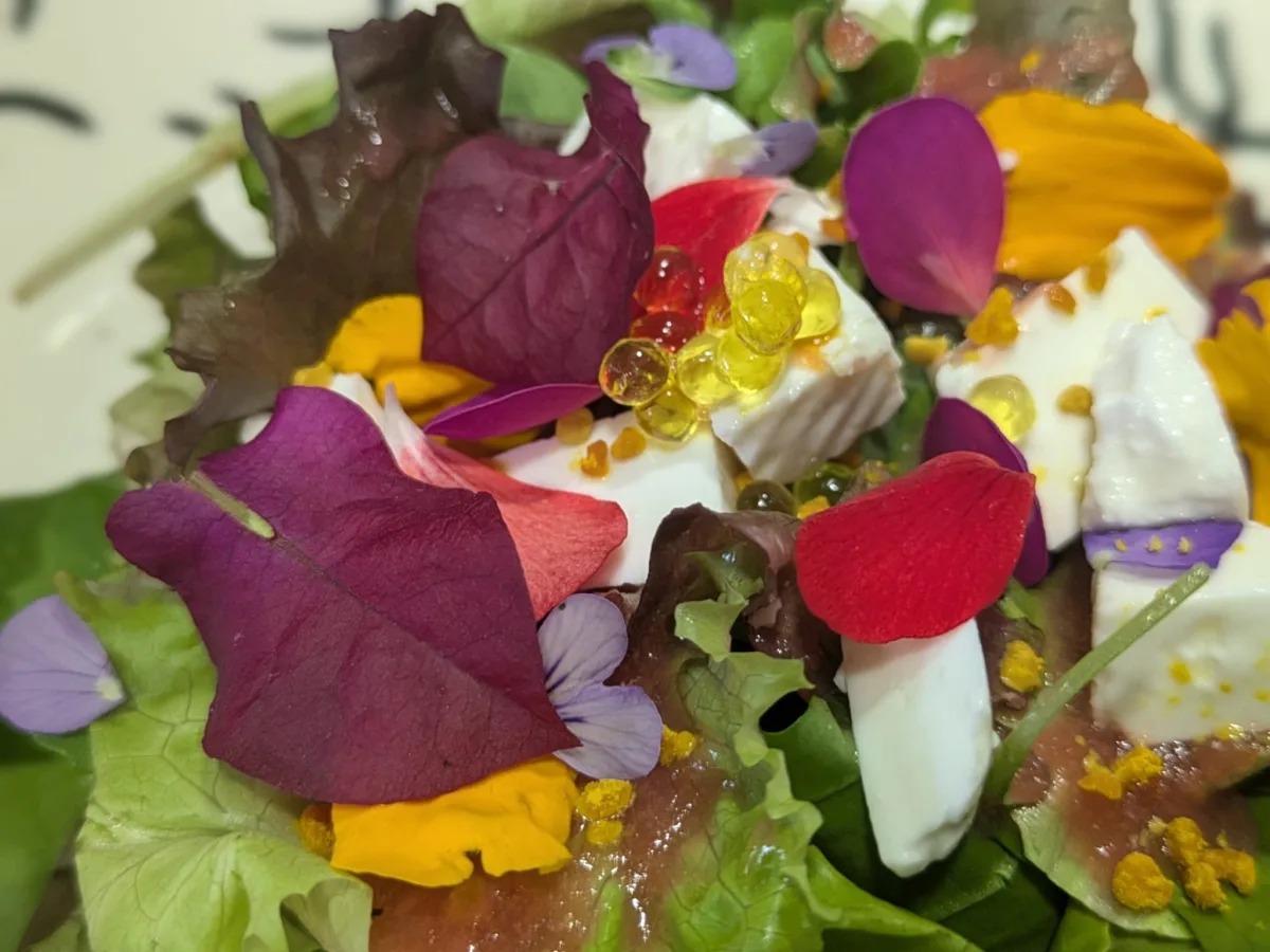 Ensalada de flores comestibles - La Posada del Casar